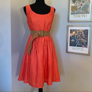 Nine West orange scoop neck dress size 12